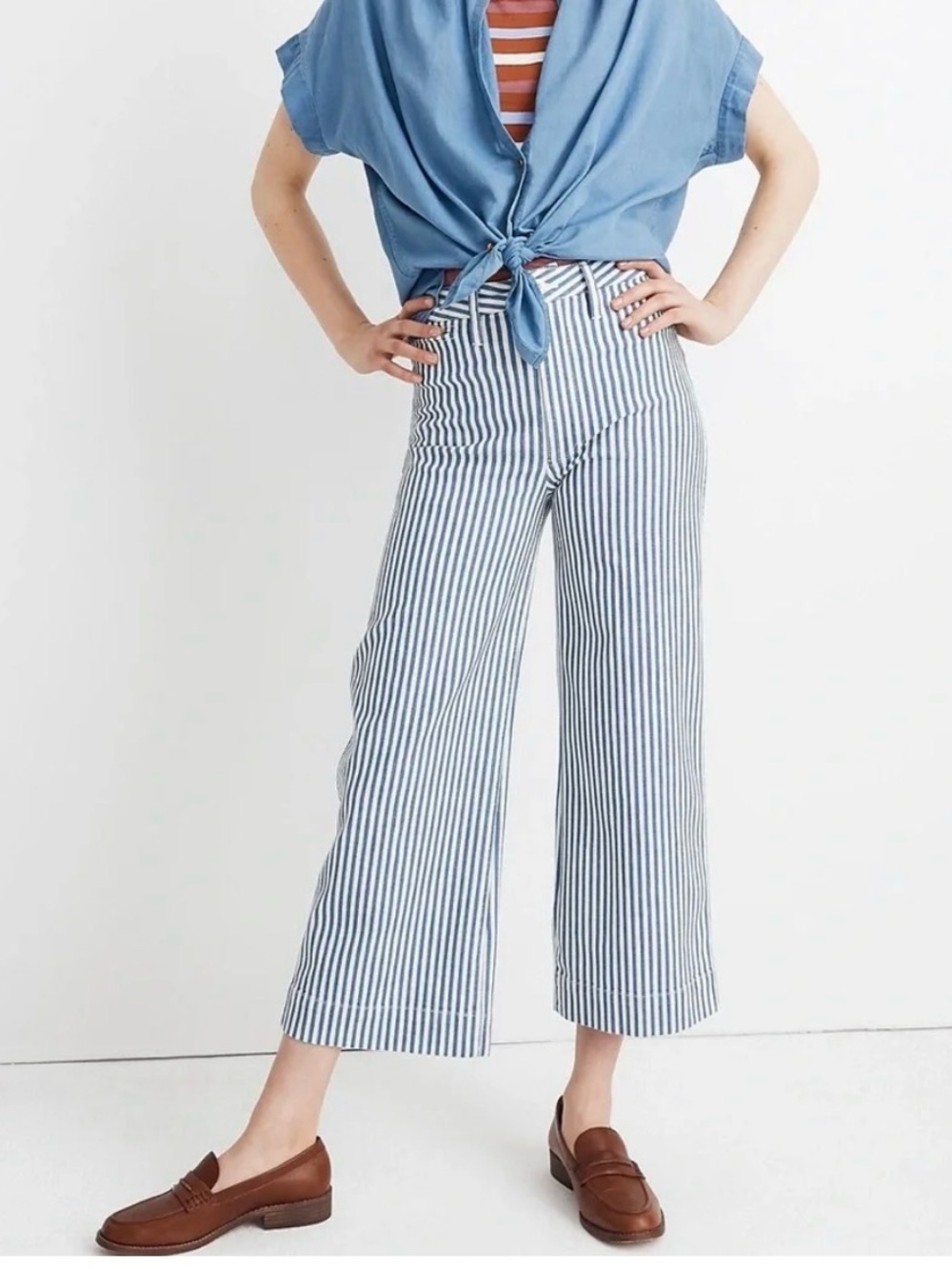 Madewell Emmet Wide Leg Crop Pants